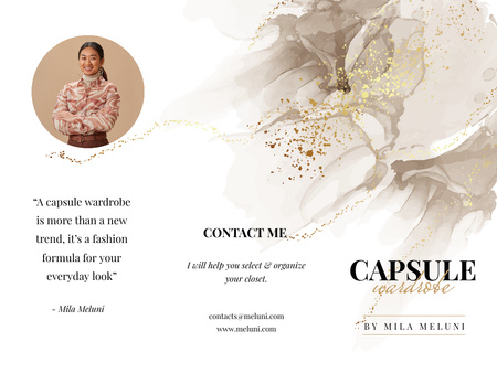 Capsule Wardrobe by professional Stylist Brochure 8.5x11in Design Template