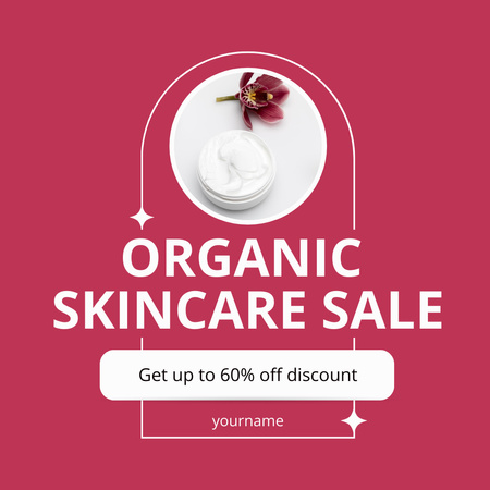Ontwerpsjabloon van Instagram van Offer of Organic Skincare Sale