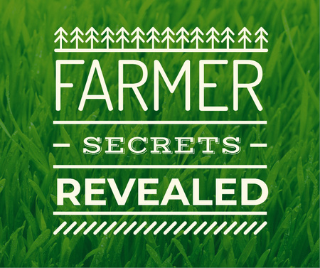 Farming Tips on Green grass field Facebook Design Template