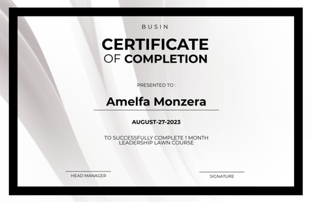 Career Course Completion Award Certificate 5.5x8.5in Design Template