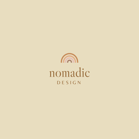 Emblem of Design Agency Logo 1080x1080px Design Template