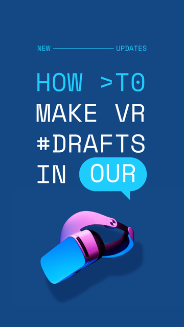 Startup Idea with modern VR equipment Instagram Story Modelo de Design