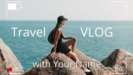 Summer Travel Vlog  Youtube Thumbnail Design Template