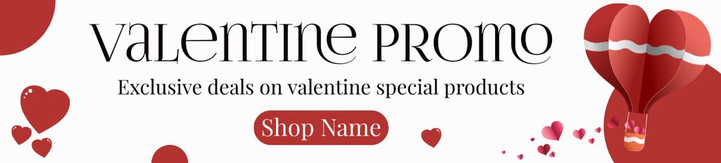 Ontwerpsjabloon van Ebay Store Billboard van Valentine's Day Special Product Promotion
