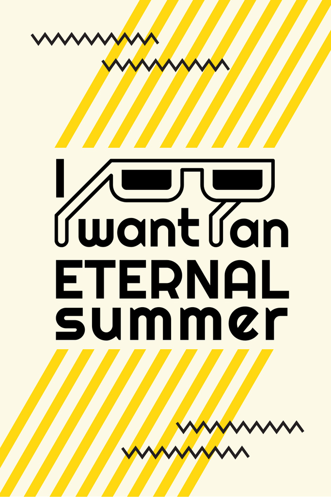 Plantilla de diseño de Summer Inspiration with Sunglasses on Graphic Background Pinterest 