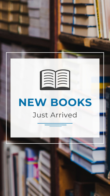 Beneficial Sale Announcement of Arrived Books Instagram Story Modelo de Design