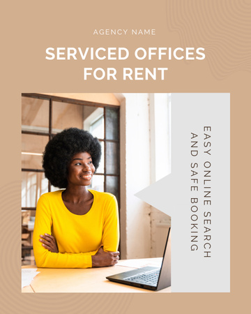 Offer of Serviced Offices for Rent Instagram Post Vertical Design Template