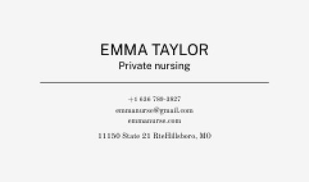 Szablon projektu Nurse Services Offer Business card