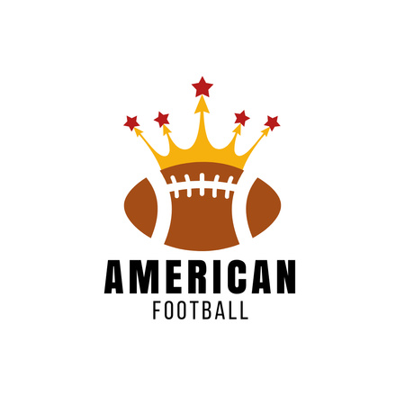 American Football Representation Logo Design Template