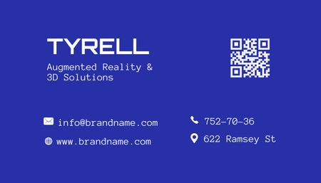 Plantilla de diseño de Creación de Realidad Aumentada y Soluciones 3D Business Card US 