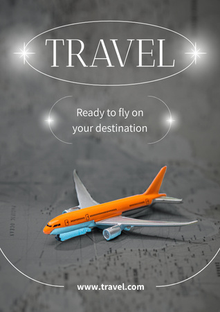 flight Travel poster Poster Design Template