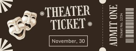 Theater Festival Announcement Ticket Design Template