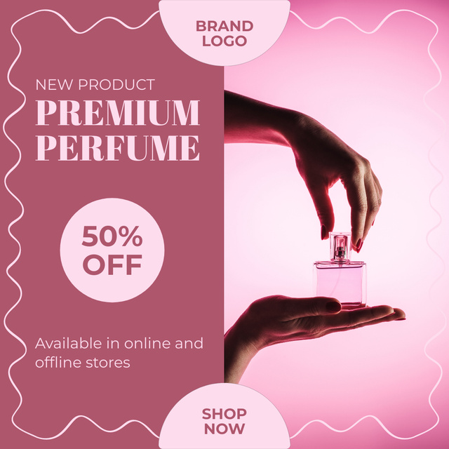 Premium Perfume Ad Instagramデザインテンプレート