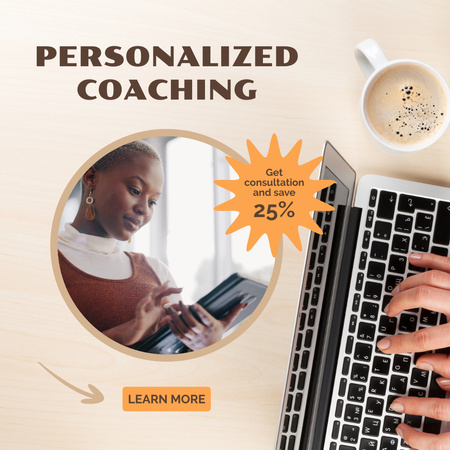 Personalized Coaching And Consultation In Stock Trading Animated Post Design Template