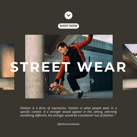 Fashion Street Wear Instagram tervezősablon