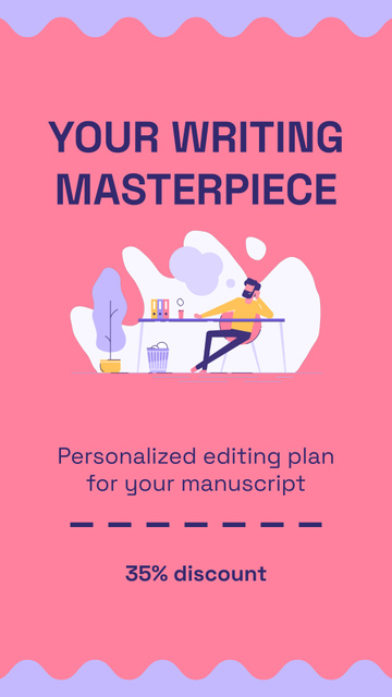 Personalized Editing Plan Service With Discount Instagram Video Story – шаблон для дизайну