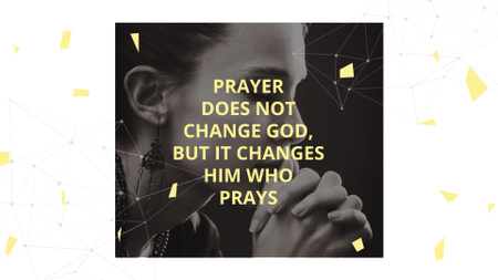 Designvorlage Religion Quote with Woman Praying für FB event cover