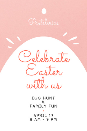 Designvorlage Easter Holiday Celebration Announcement für Invitation 6x9in
