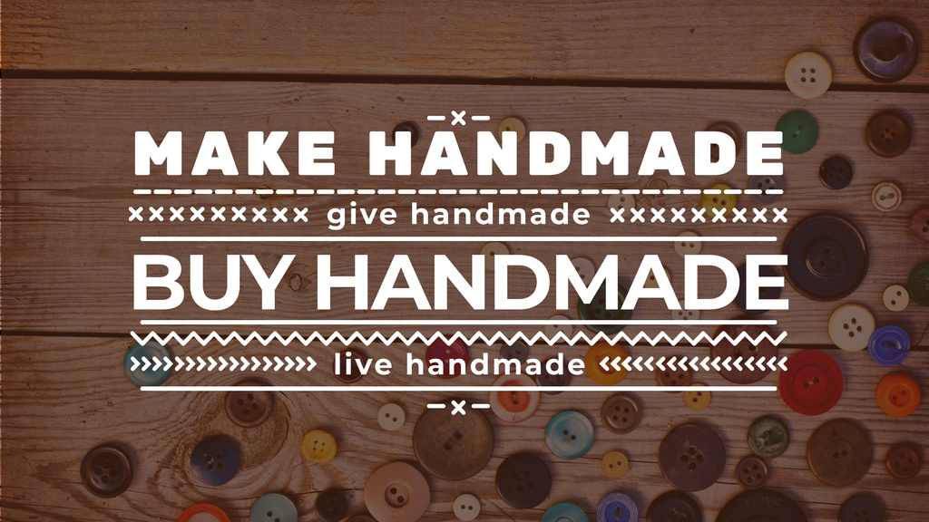 Handicrafts store with buttons Youtube Design Template