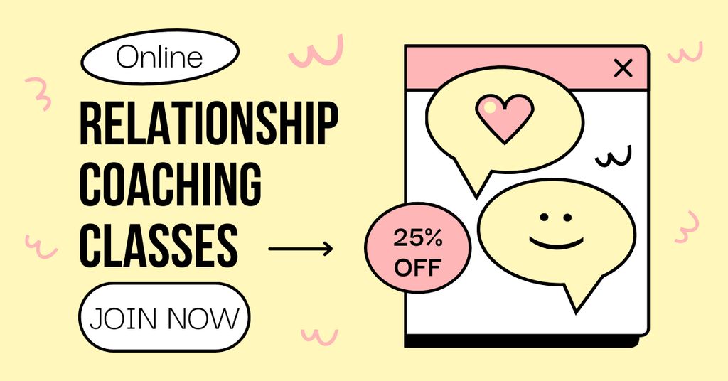 Platilla de diseño Relationship Lessons from Love Coach Facebook AD