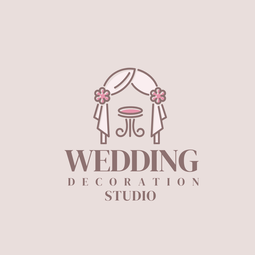 Wedding Decoration Studio Offer Logo – шаблон для дизайна