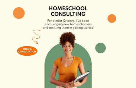 Home Education Ad Flyer 5.5x8.5in Horizontal Design Template