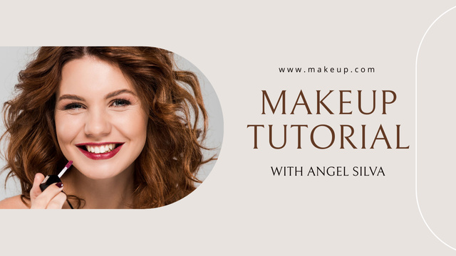 Makeup Tutorial Video Youtube Thumbnail – шаблон для дизайну