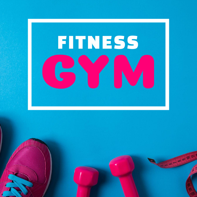 Promotion of Fitness Classes in a Gym Instagram tervezősablon