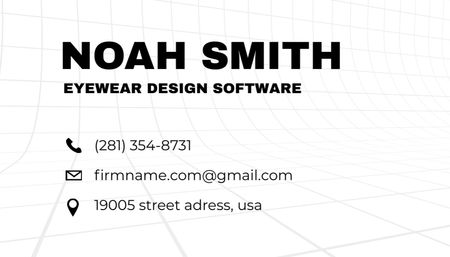 Mainonta silmälasien verkkokaupassa Business Card US Design Template