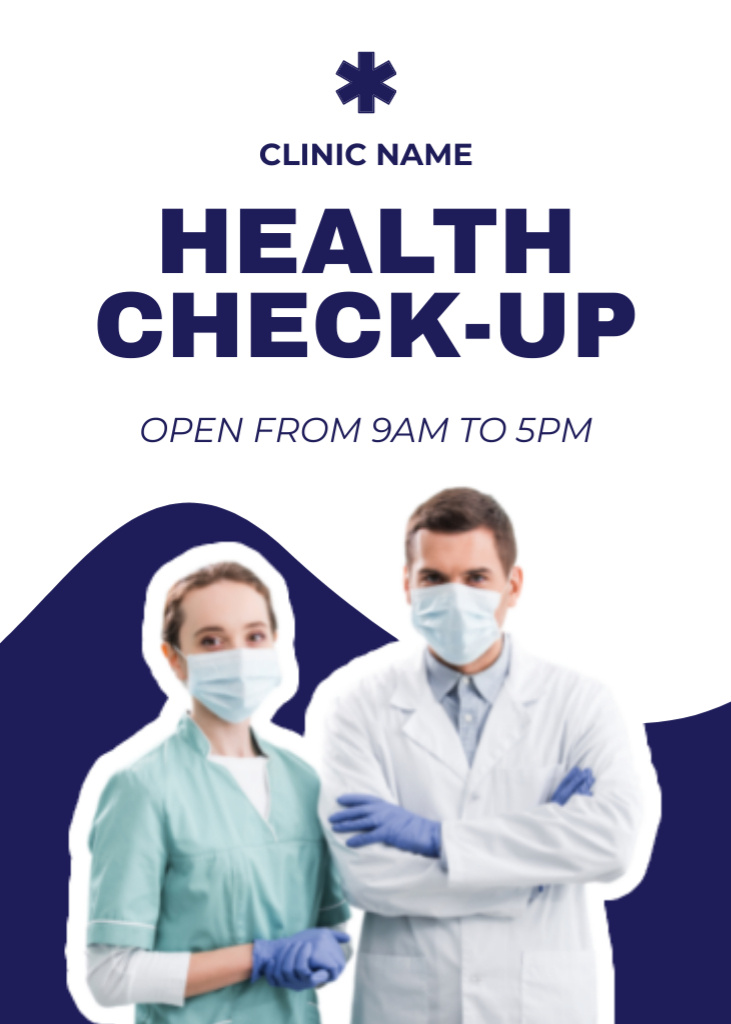 Offer of Health Checkups Flayer Tasarım Şablonu