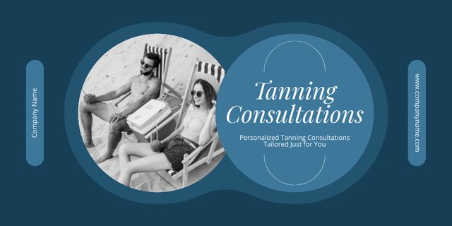 Offer Personal Tanning Consultation Twitter Modelo de Design