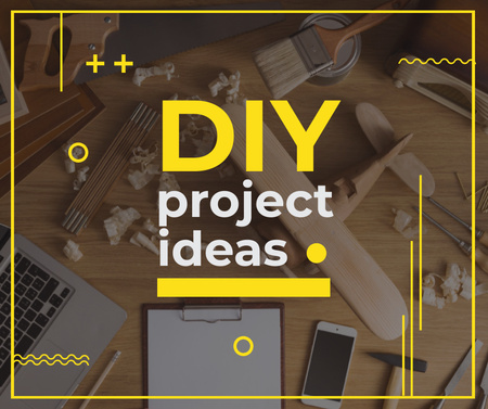 Platilla de diseño Diy Project Working Table in Mess Facebook