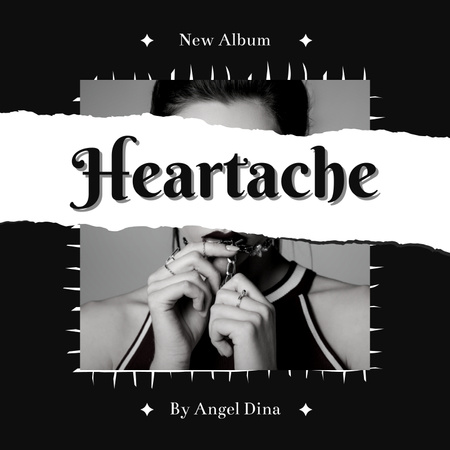 Template di design Heartache Nuovo album Album Cover