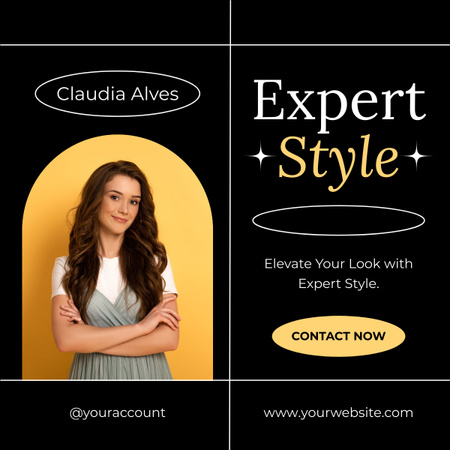 Expert in Fashion Trends LinkedIn post Design Template