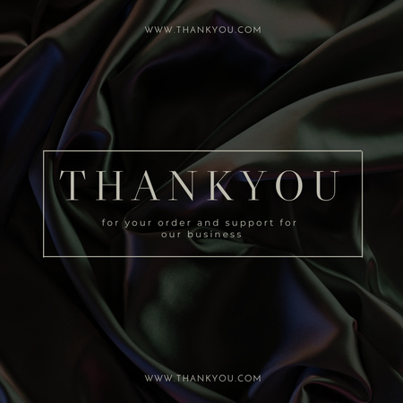 Thank You Message to Clients in Black Instagram Design Template