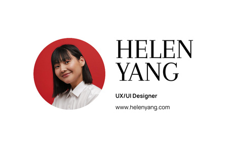 Szablon projektu Oferta usług UI i UX Designer Business Card 85x55mm