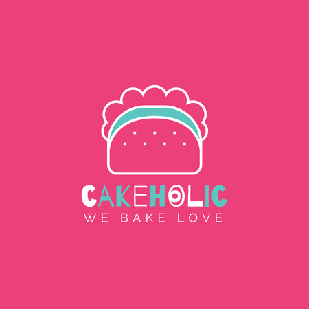 Cakeholic logo,bakery branding Logo Design Template