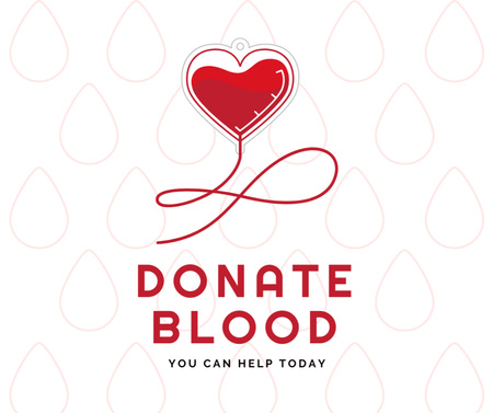 Platilla de diseño Donate Blood Today Facebook