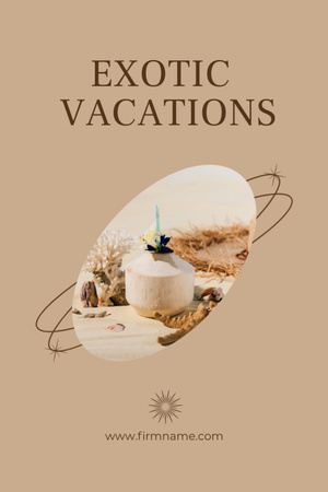 Exotic Vacations Offer on Seashore Postcard 4x6in Vertical tervezősablon