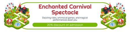 Enchanted Carnival Fun With Discount On Admission Twitter Design Template
