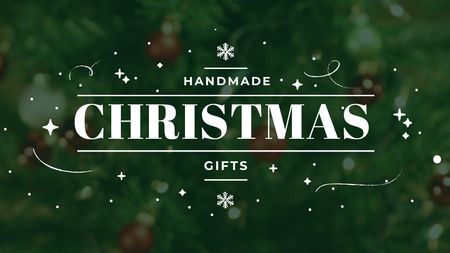 Christmas Gifts Ideas Decorated Tree Title Design Template