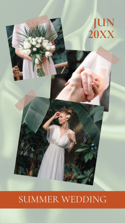 Beautiful Summer Wedding with Young Bride Instagram Story Design Template