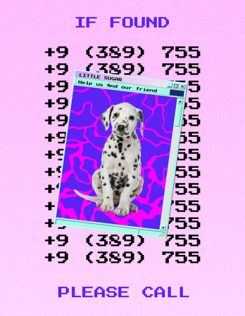 Announcement about Missing Dog Flyer 8.5x11in Modelo de Design