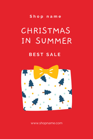 Modèle de visuel Christmas Sale Announcement with Cute Snowman - Flyer 4x6in