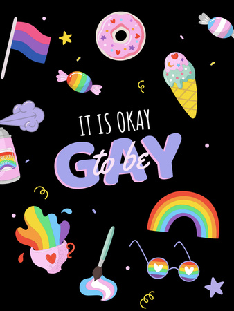 Awareness of Tolerance to LGBT Poster US Modelo de Design