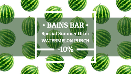 Modèle de visuel Summer Offer Rotating Raw Watermelons - Full HD video
