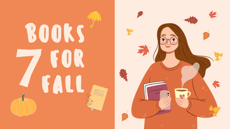 Books to Read for Autumn Youtube Thumbnail Design Template
