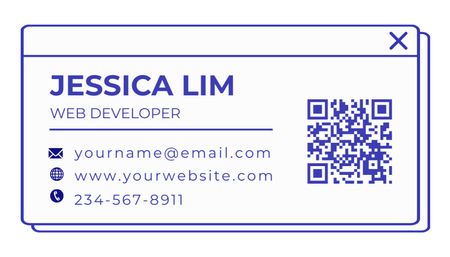 Web Developer szolgáltatásai Business Card US tervezősablon