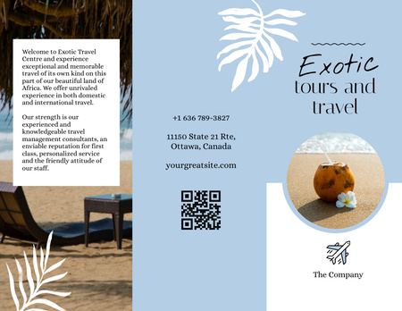 Exotic Vacations Erikoistarjous Brochure 8.5x11in Design Template
