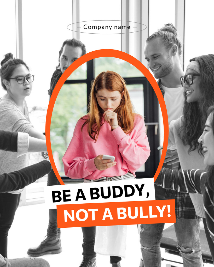 Designvorlage Awareness of Stop Bullying für Poster 16x20in